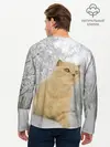 Мужской лонгслив базовый / Кот и снег (P007_P004ooo2695151, P004ooo2695151)