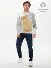 Мужской лонгслив базовый / Кот и снег (P007_P004ooo2695151, P004ooo2695151)