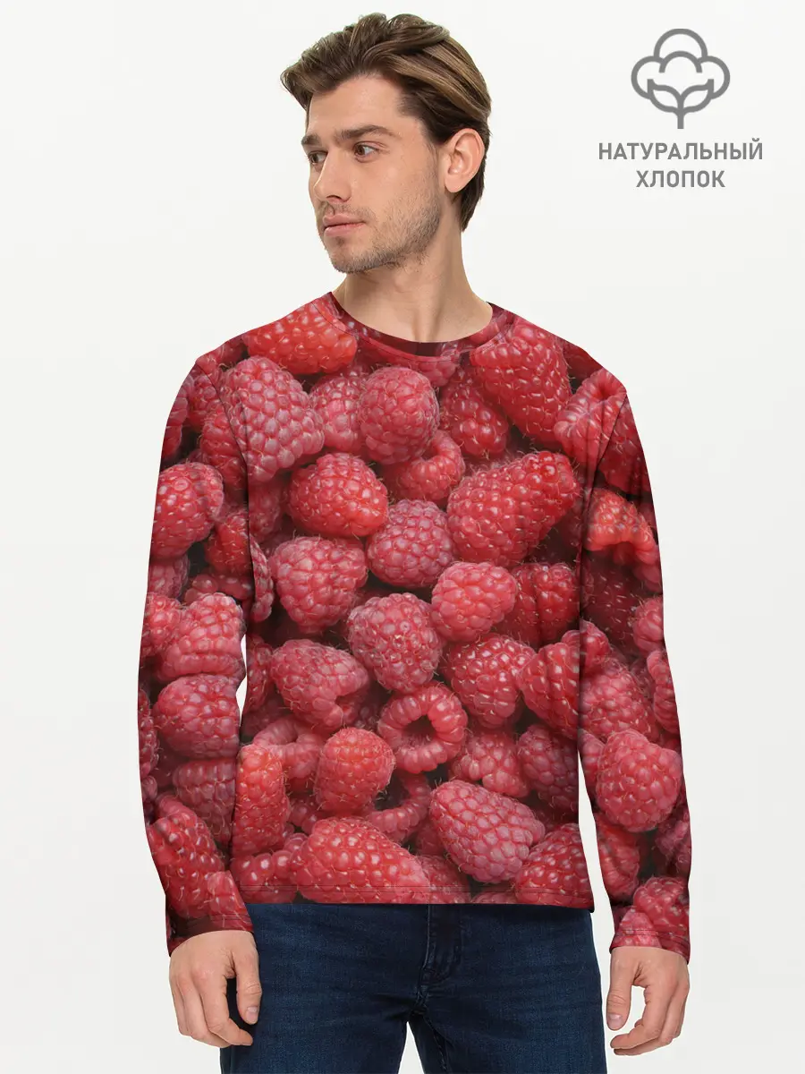 Мужской лонгслив базовый / Малина. (P007_P004ooo2696225, P004ooo2696225)