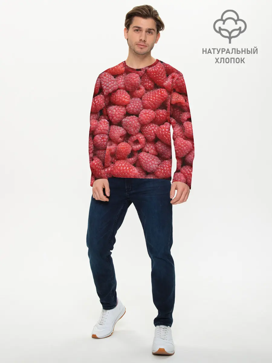 Мужской лонгслив базовый / Малина. (P007_P004ooo2696225, P004ooo2696225)