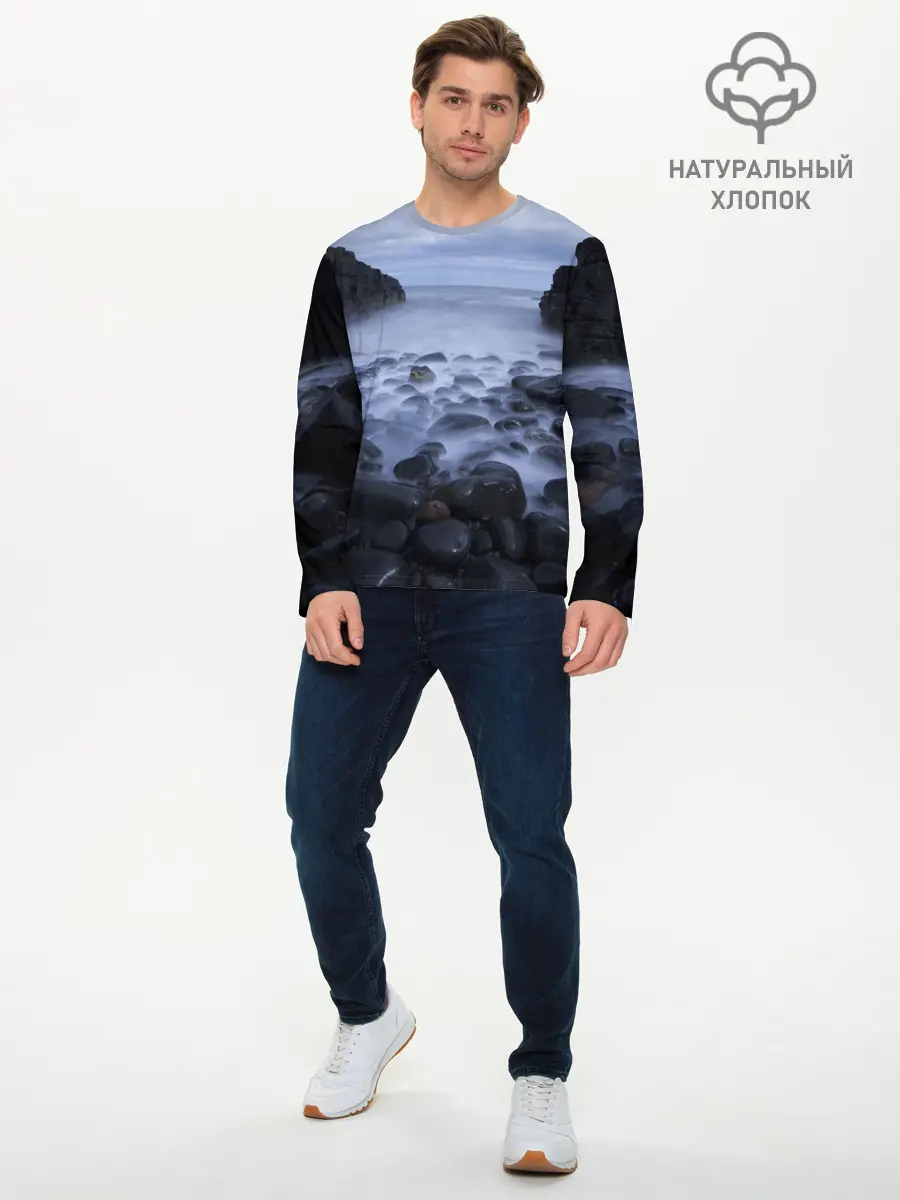 Мужской лонгслив базовый / Горные породы (P007_P004ooo2700883, P004ooo2700883)