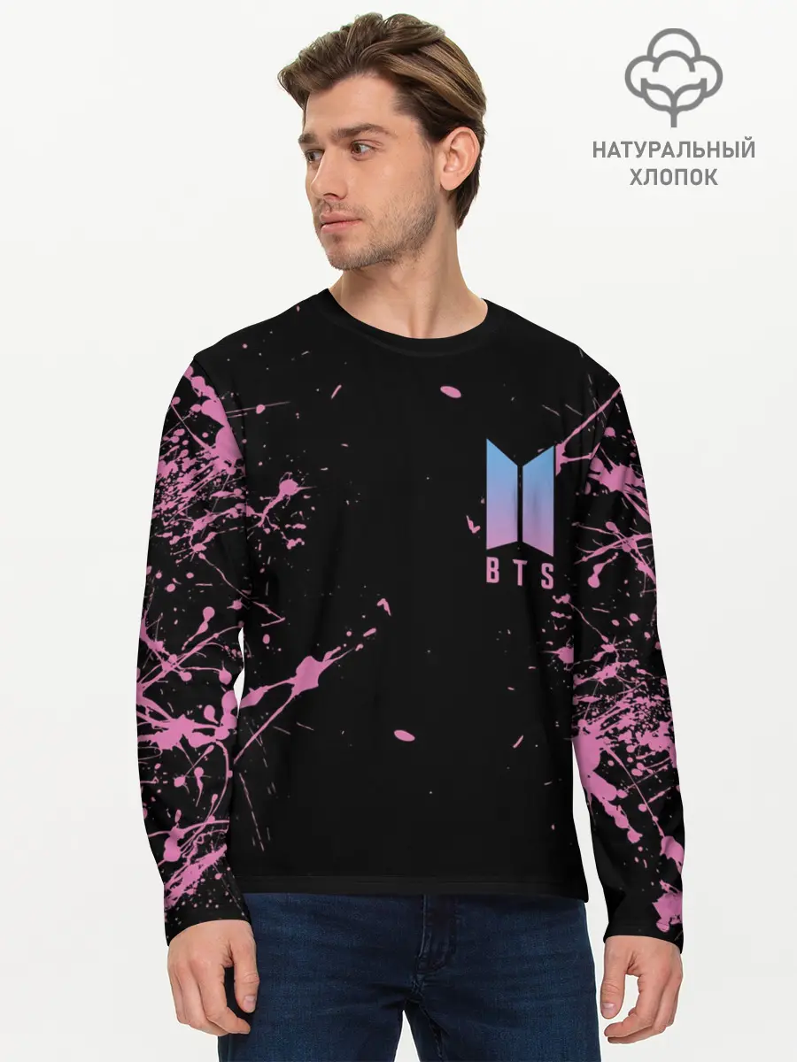 Мужской лонгслив базовый / BTS (P007_P004ooo2701709, P004ooo2701709)