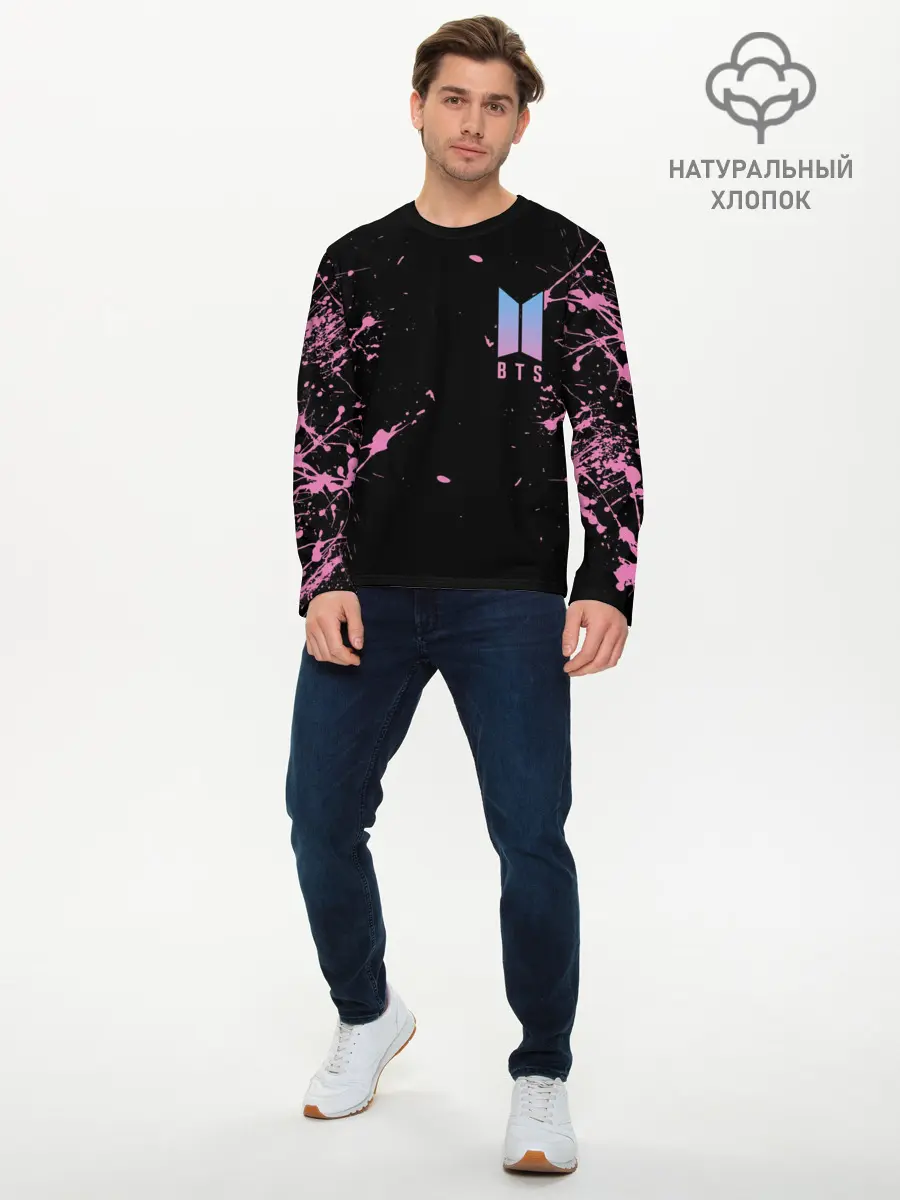 Мужской лонгслив базовый / BTS (P007_P004ooo2701709, P004ooo2701709)