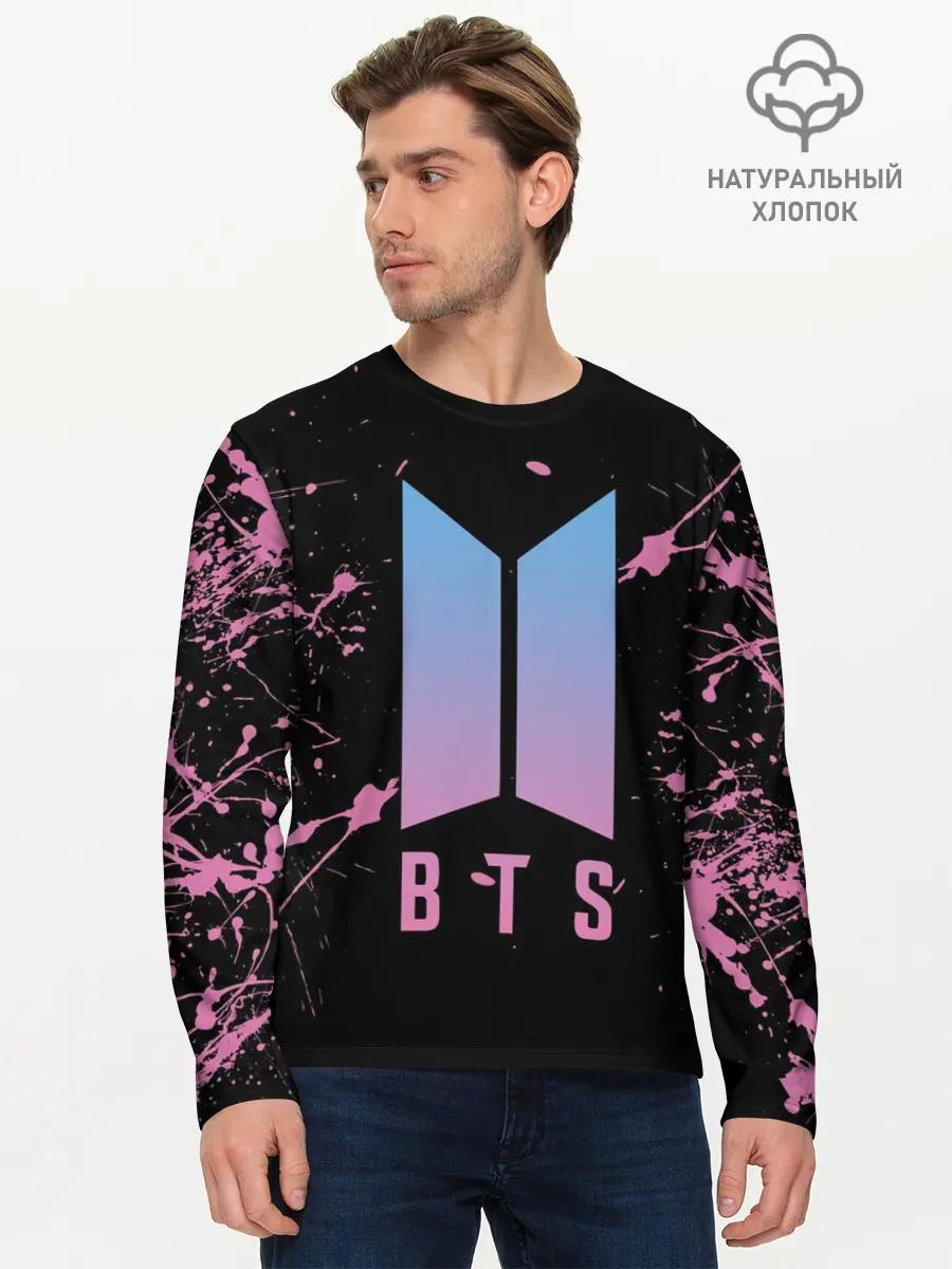 Мужской лонгслив базовый / BTS (P007_P004ooo2701711, P004ooo2701711)