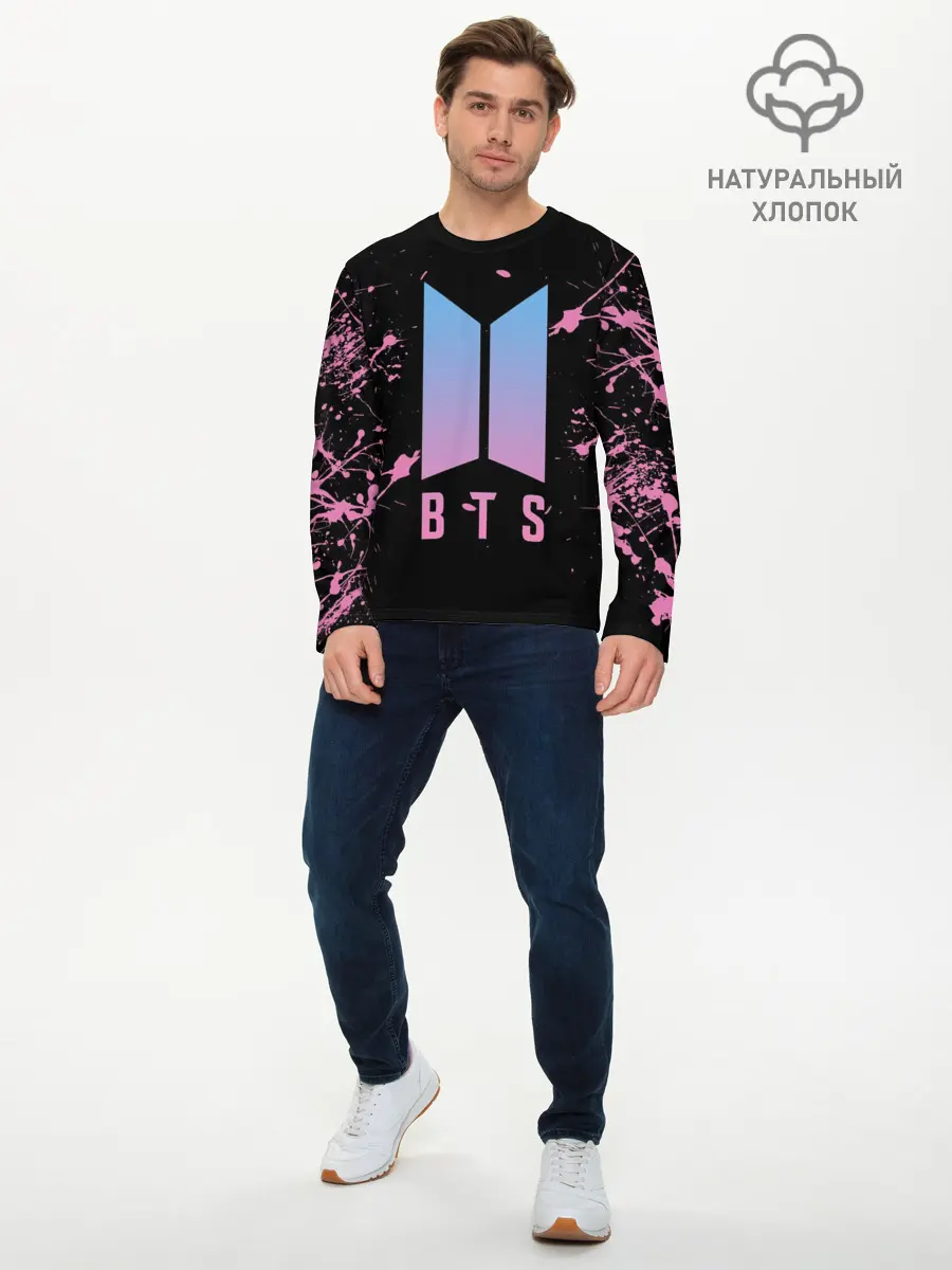 Мужской лонгслив базовый / BTS (P007_P004ooo2701711, P004ooo2701711)