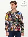 Мужской лонгслив базовый / ACTION ANIME CHARACTERS! (P007_P004ooo2700715, P004ooo2700715)