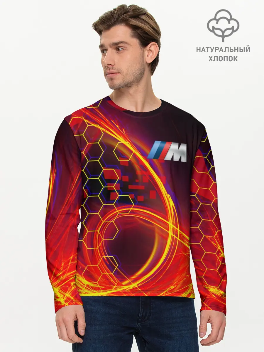 Мужской лонгслив базовый / BMW | Спорт (P007_P004ooo2702195, P004ooo2702195)