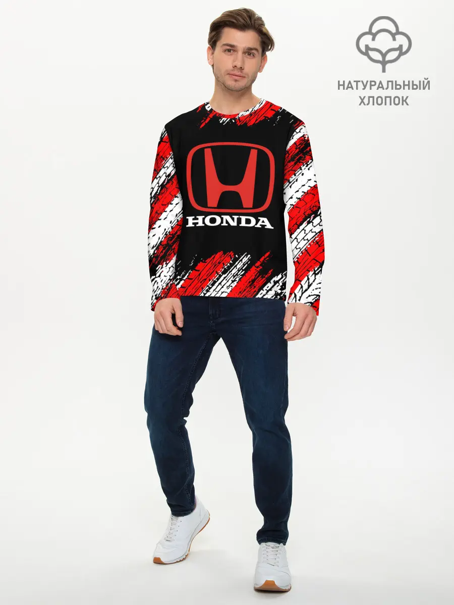 Мужской лонгслив базовый / HONDA. (P007_P004ooo2704847, P004ooo2704847)