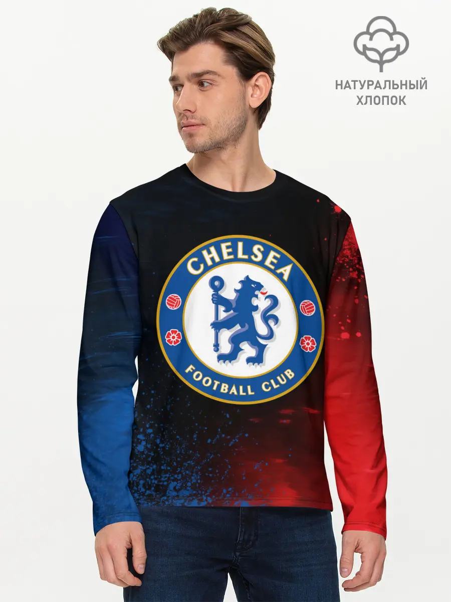 Мужской лонгслив базовый / CHELSEA F.C. / ЧЕЛСИ (P007_P004ooo2704895, P004ooo2704895)