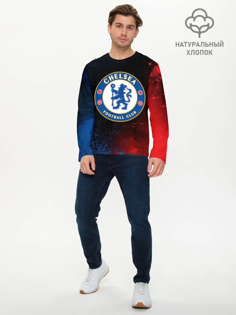 Мужской лонгслив базовый / CHELSEA F.C. / ЧЕЛСИ (P007_P004ooo2704895, P004ooo2704895)