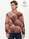 Мужской лонгслив базовый / Персики. (P007_P004ooo2703341, P004ooo2703341)