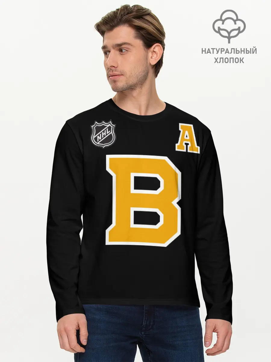 Мужской лонгслив базовый / Boston Bruins Patrice Bergeron (P007_P004ooo2704319, P004ooo2704319)