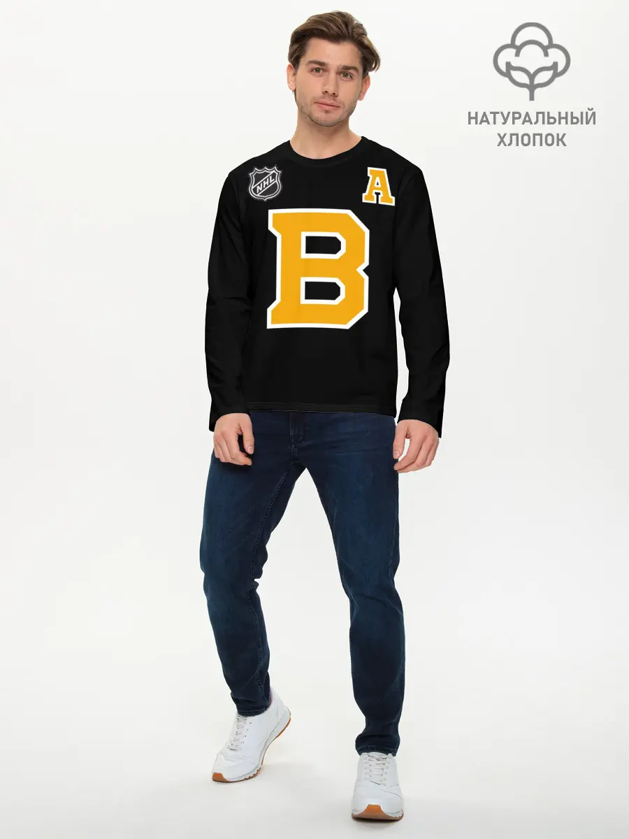 Мужской лонгслив базовый / Boston Bruins Patrice Bergeron (P007_P004ooo2704319, P004ooo2704319)