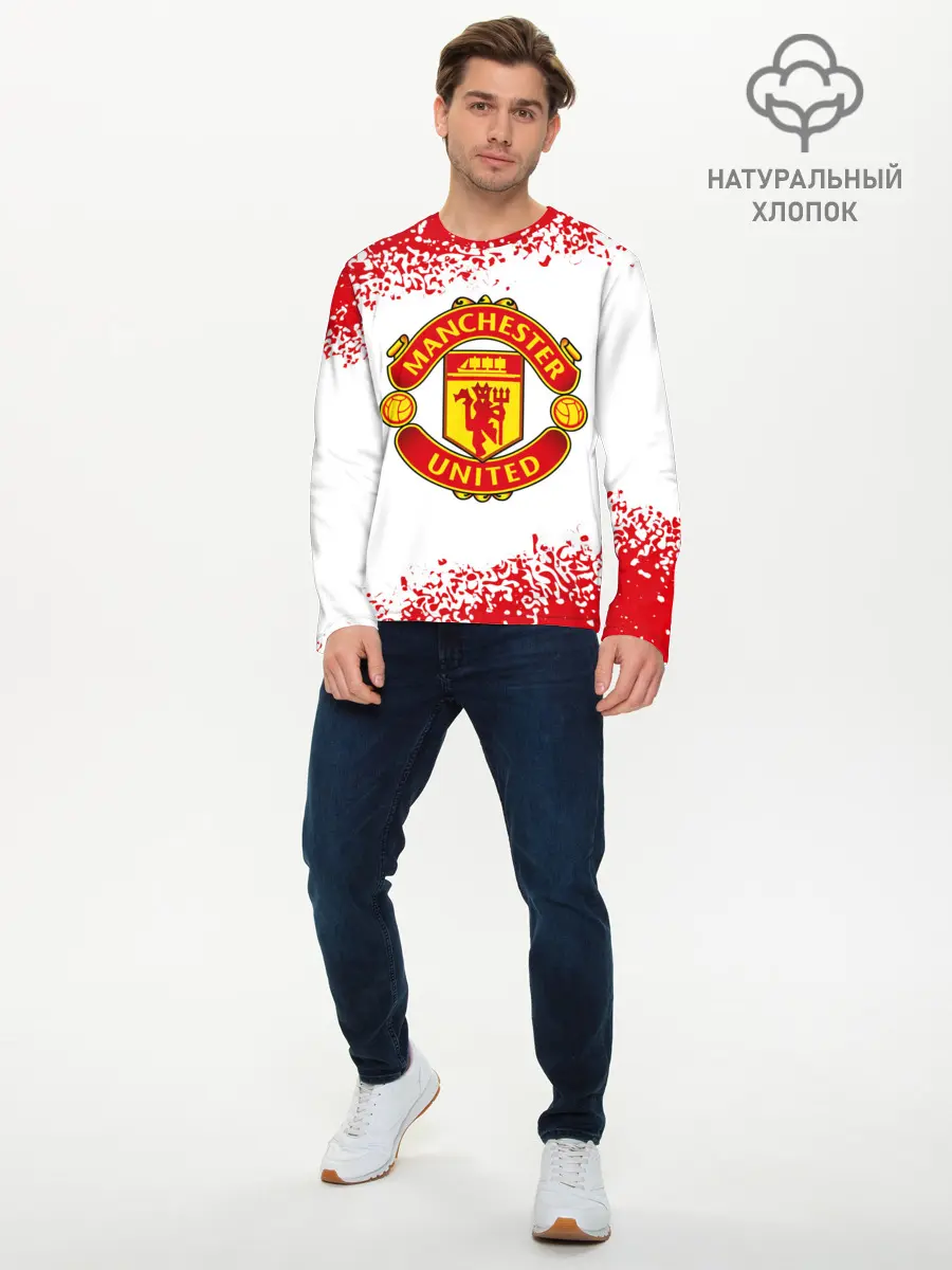 Мужской лонгслив базовый / MANCHESTER UNITED (P007_P004ooo2705387, P004ooo2705387)