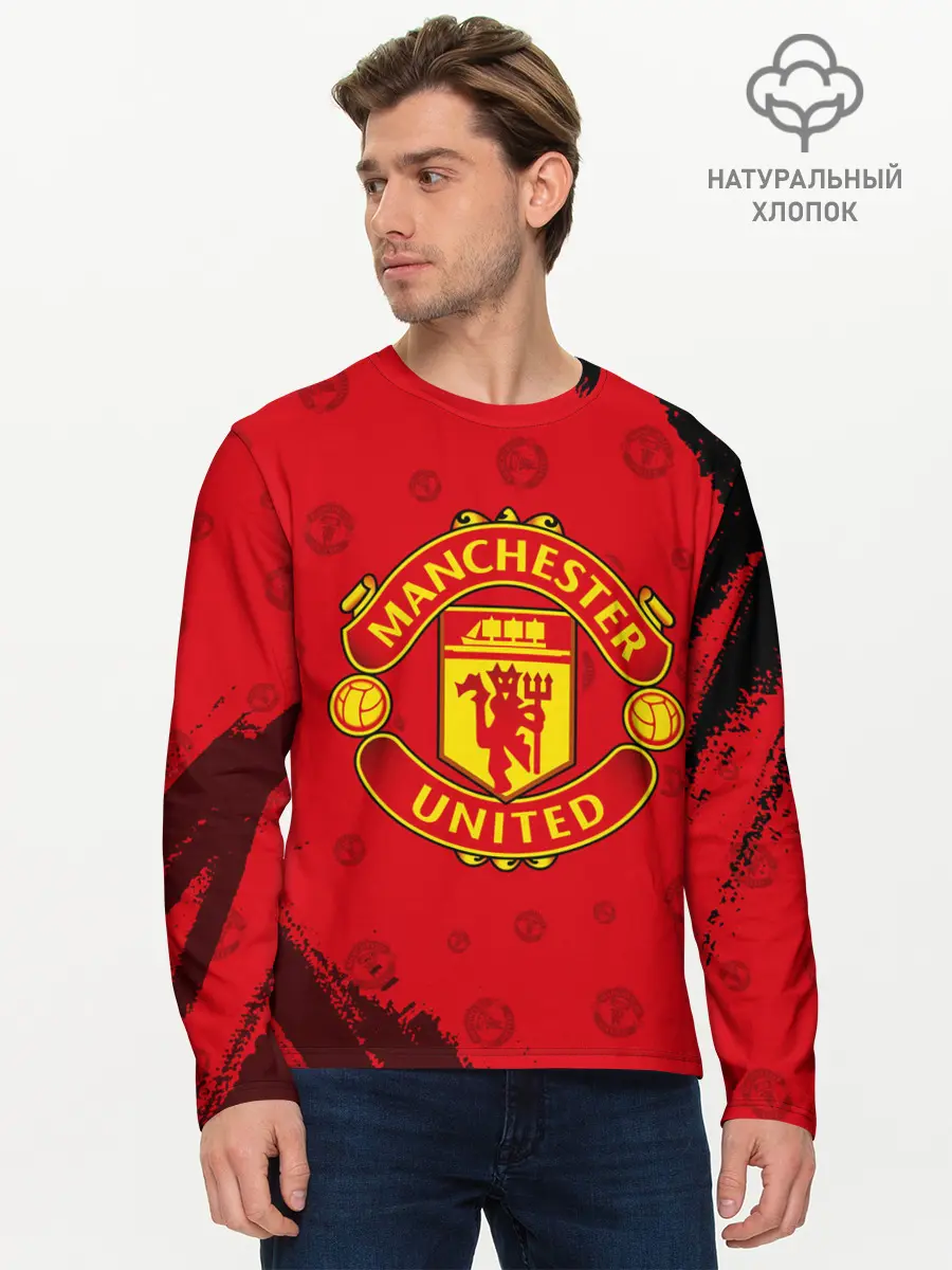 Мужской лонгслив базовый / MANCHESTER UNITED (P007_P004ooo2705461, P004ooo2705461)