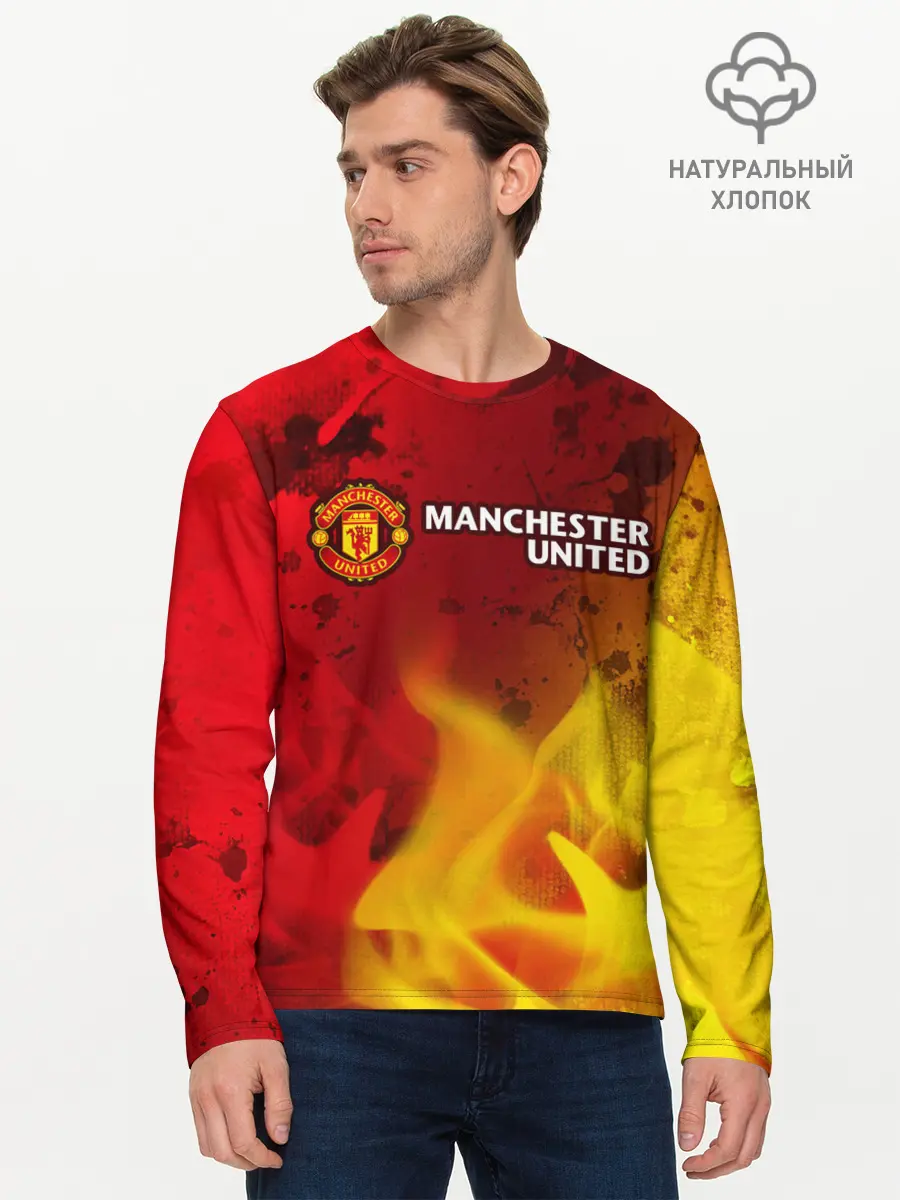 Мужской лонгслив базовый / MANCHESTER UNITED (P007_P004ooo2711813, P004ooo2711813)