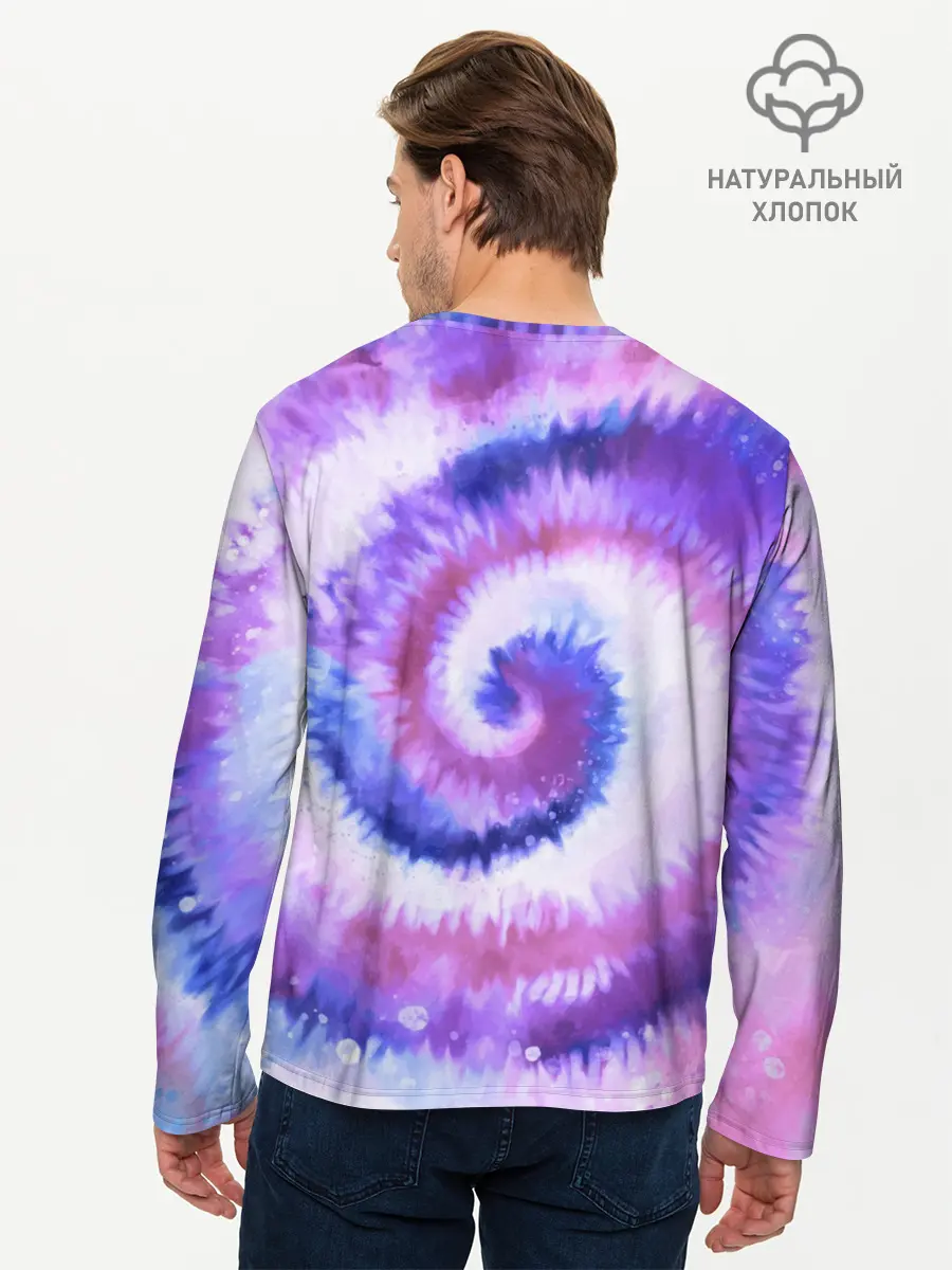 Мужской лонгслив базовый / TIE-DYE PURPLE (P007_P004ooo2712087, P004ooo2712087)