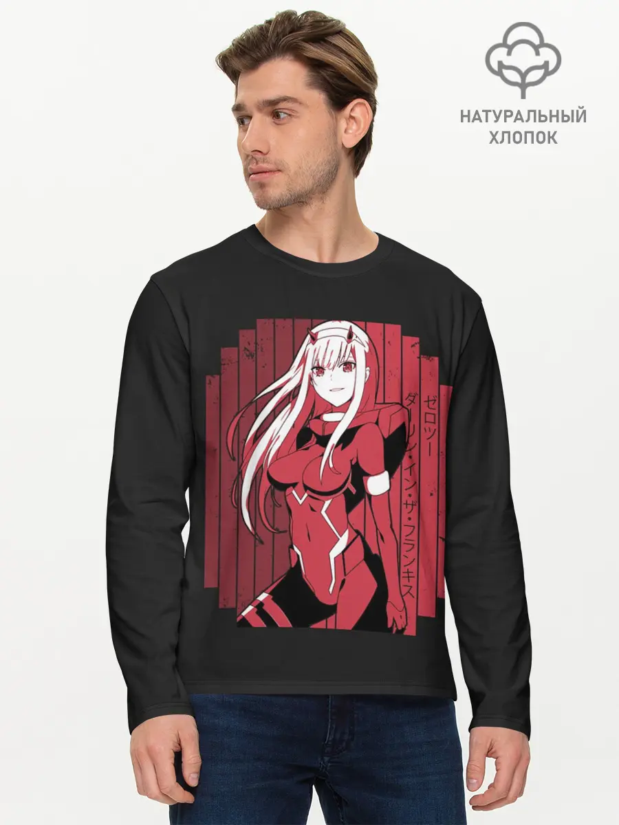 Мужской лонгслив базовый / Zero Two в костюме (P007_P004ooo2713533, P004ooo2713533)