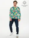 Мужской лонгслив базовый / Мопсы в пончиках (P007_P004ooo2714153, P004ooo2714153)