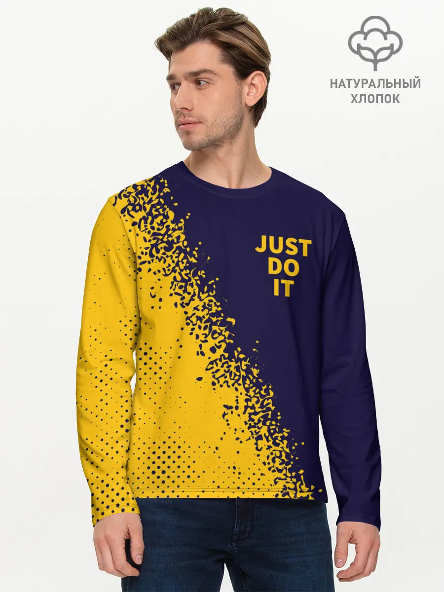 Мужской лонгслив базовый / JUST DO IT (P007_P004ooo2713413, P004ooo2713413)