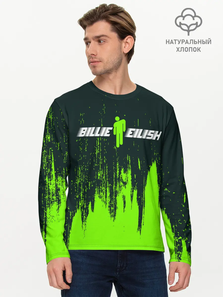 Мужской лонгслив базовый / BILLIE EILISH / БИЛЛИ АЙЛИШ (P007_P004ooo2714761, P004ooo2714761)