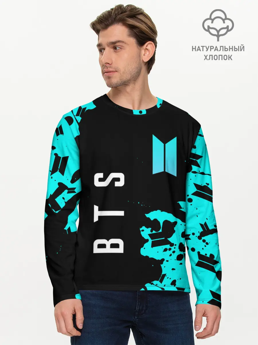 Мужской лонгслив базовый / BTS / БТС (P007_P004ooo2714801, P004ooo2714801)
