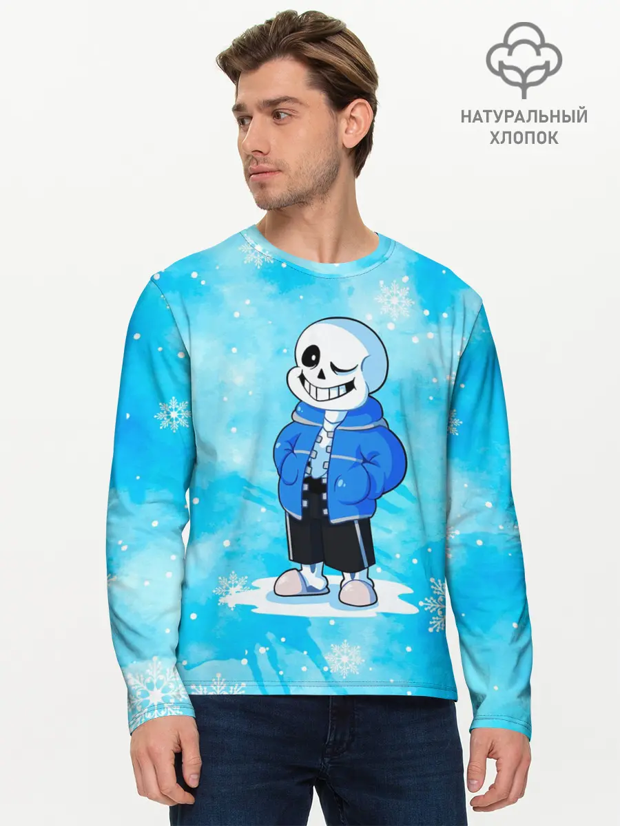 Мужской лонгслив базовый / UNDERTALE (P007_P004ooo2718195, P004ooo2718195)