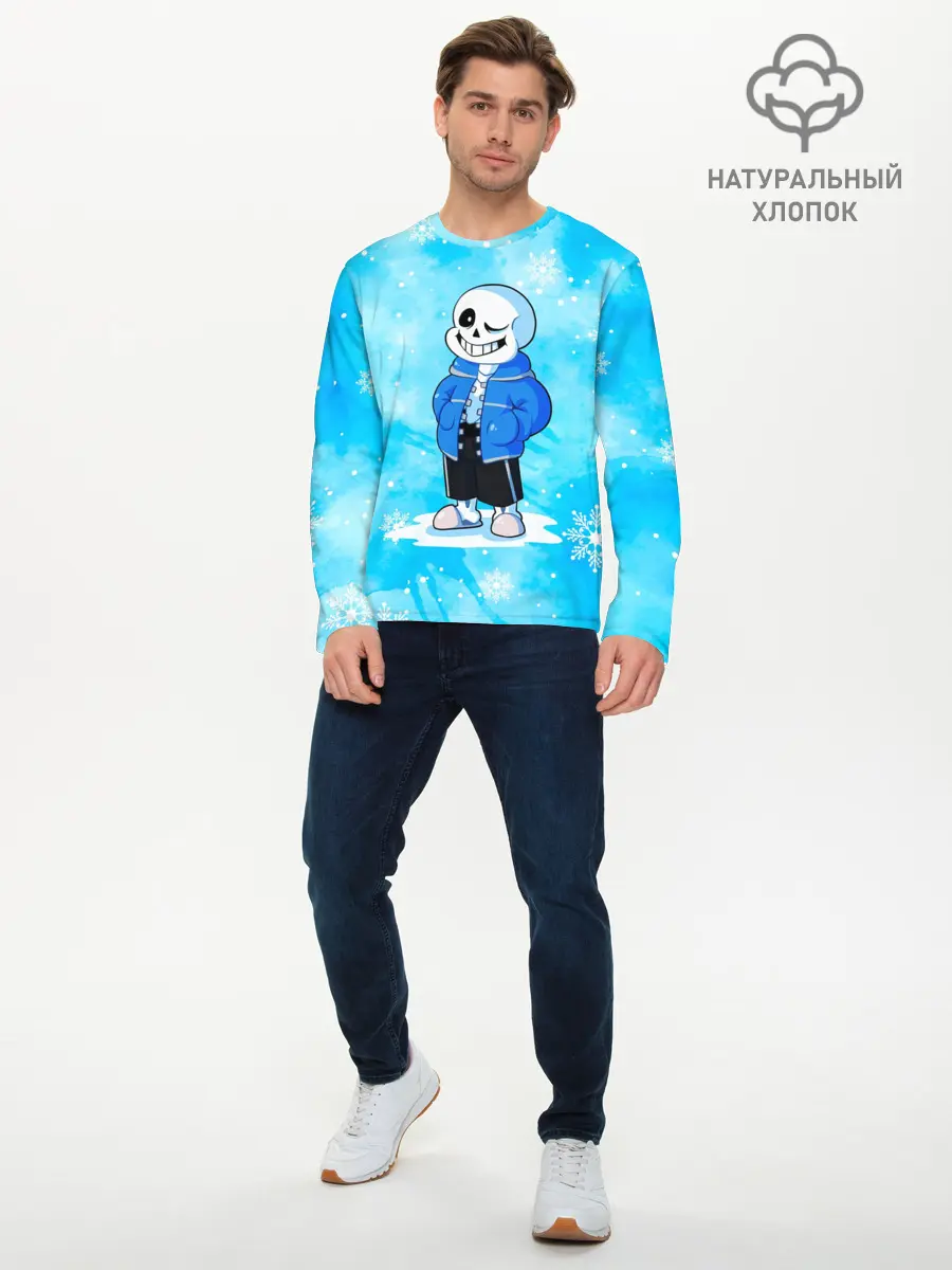 Мужской лонгслив базовый / UNDERTALE (P007_P004ooo2718195, P004ooo2718195)