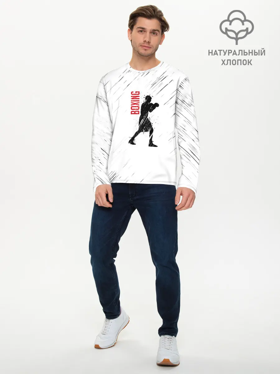 Мужской лонгслив базовый / Бокс (P007_P004ooo2718477, P004ooo2718477)