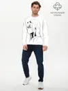 Мужской лонгслив базовый / Ноль Два. Контур (P007_P004ooo2718889, P004ooo2718889)