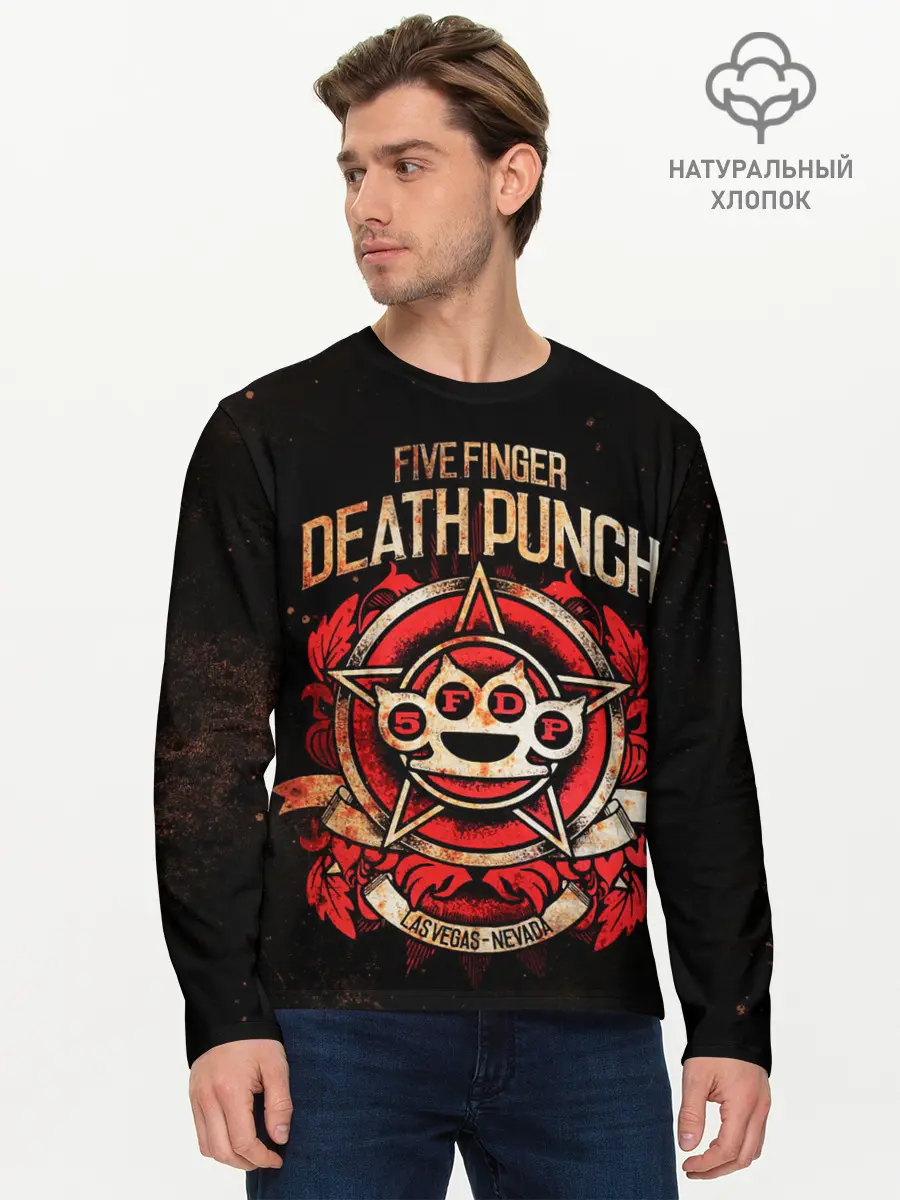 Мужской лонгслив базовый / Five Finger Death Punch (P007_P004ooo2722543, P004ooo2722543)