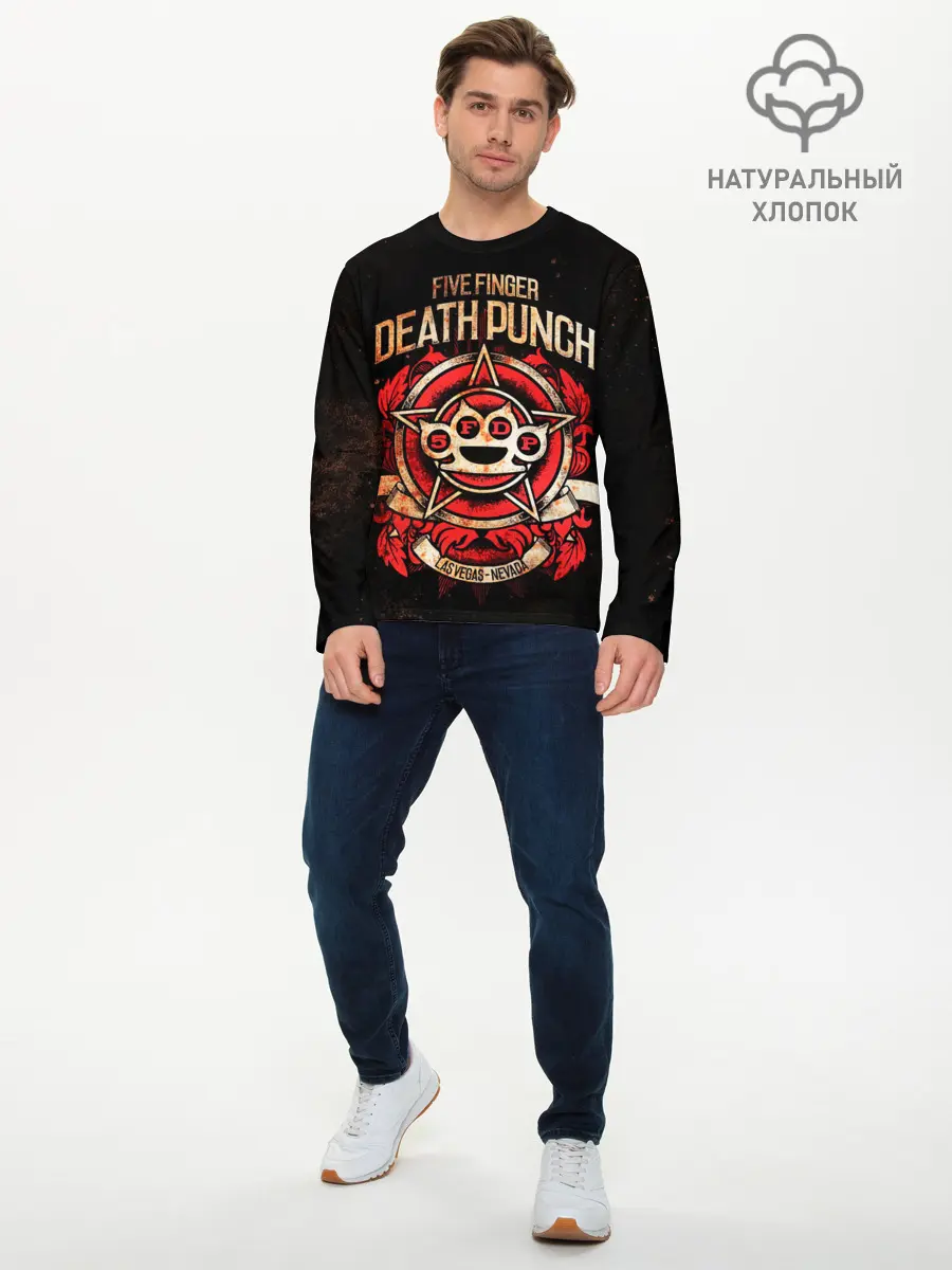Мужской лонгслив базовый / Five Finger Death Punch (P007_P004ooo2722543, P004ooo2722543)