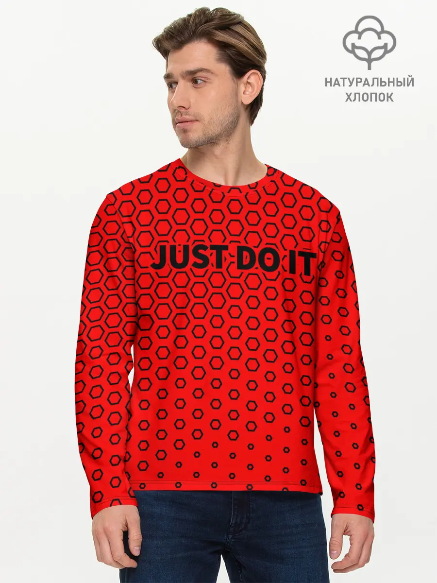 Мужской лонгслив базовый / JUST DO IT (P007_P004ooo2724307, P004ooo2724307)