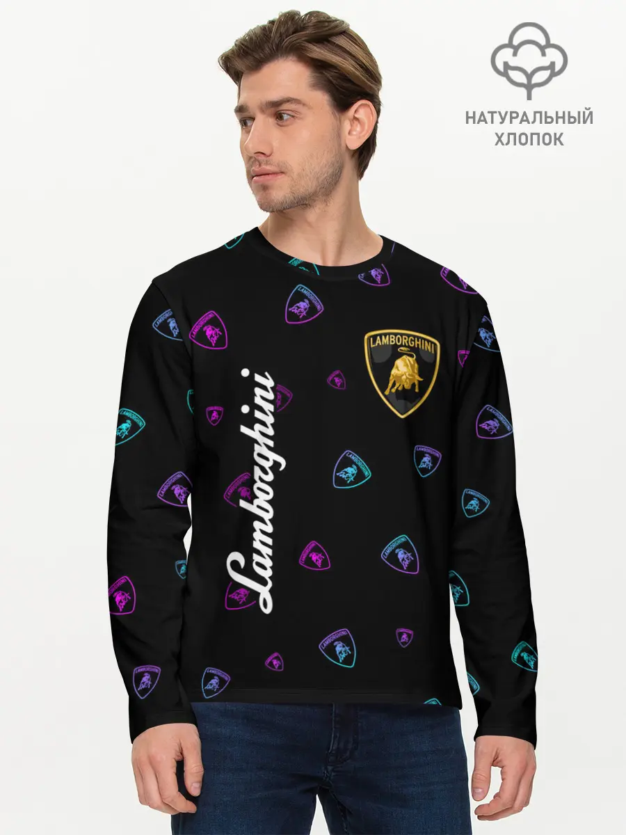 Мужской лонгслив базовый / LAMBORGHINI / Ламборгини (P007_P004ooo2727855, P004ooo2727855)