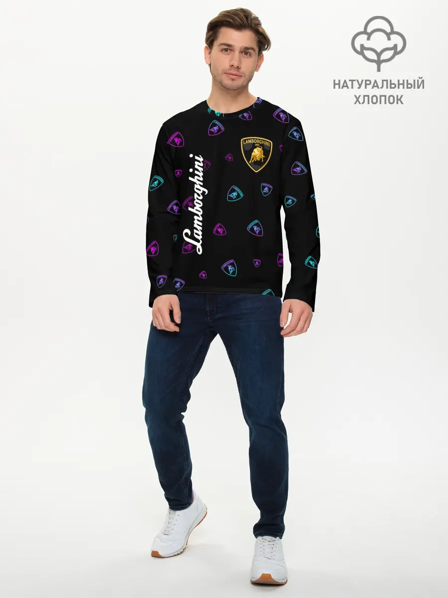 Мужской лонгслив базовый / LAMBORGHINI / Ламборгини (P007_P004ooo2727855, P004ooo2727855)