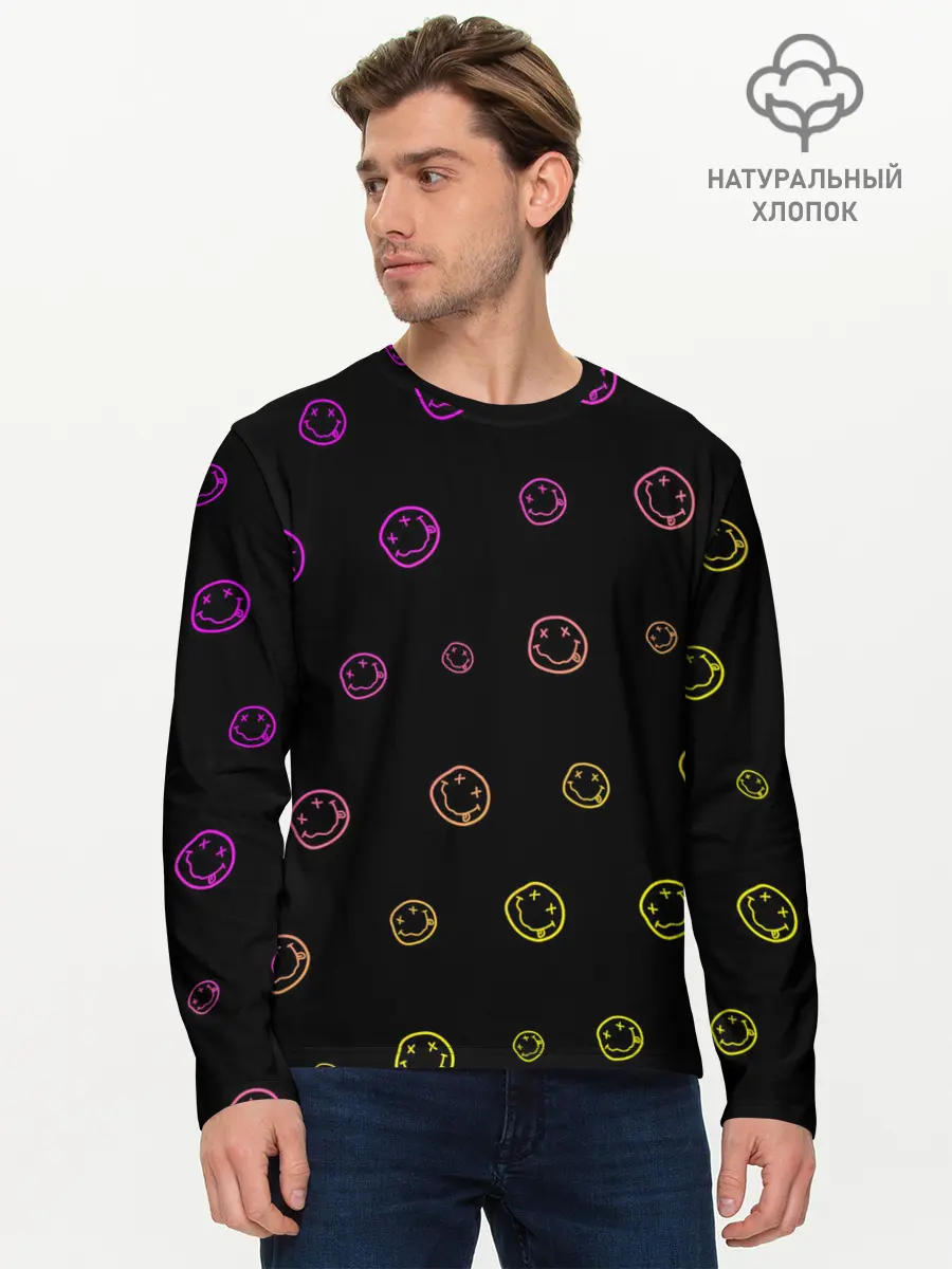 Мужской лонгслив базовый / NIRVANA / НИРВАНА (P007_P004ooo2726669, P004ooo2726669)