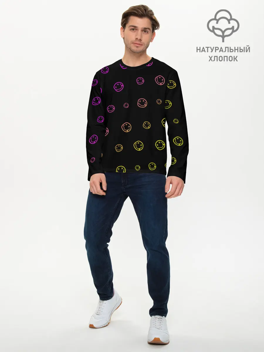 Мужской лонгслив базовый / NIRVANA / НИРВАНА (P007_P004ooo2726669, P004ooo2726669)