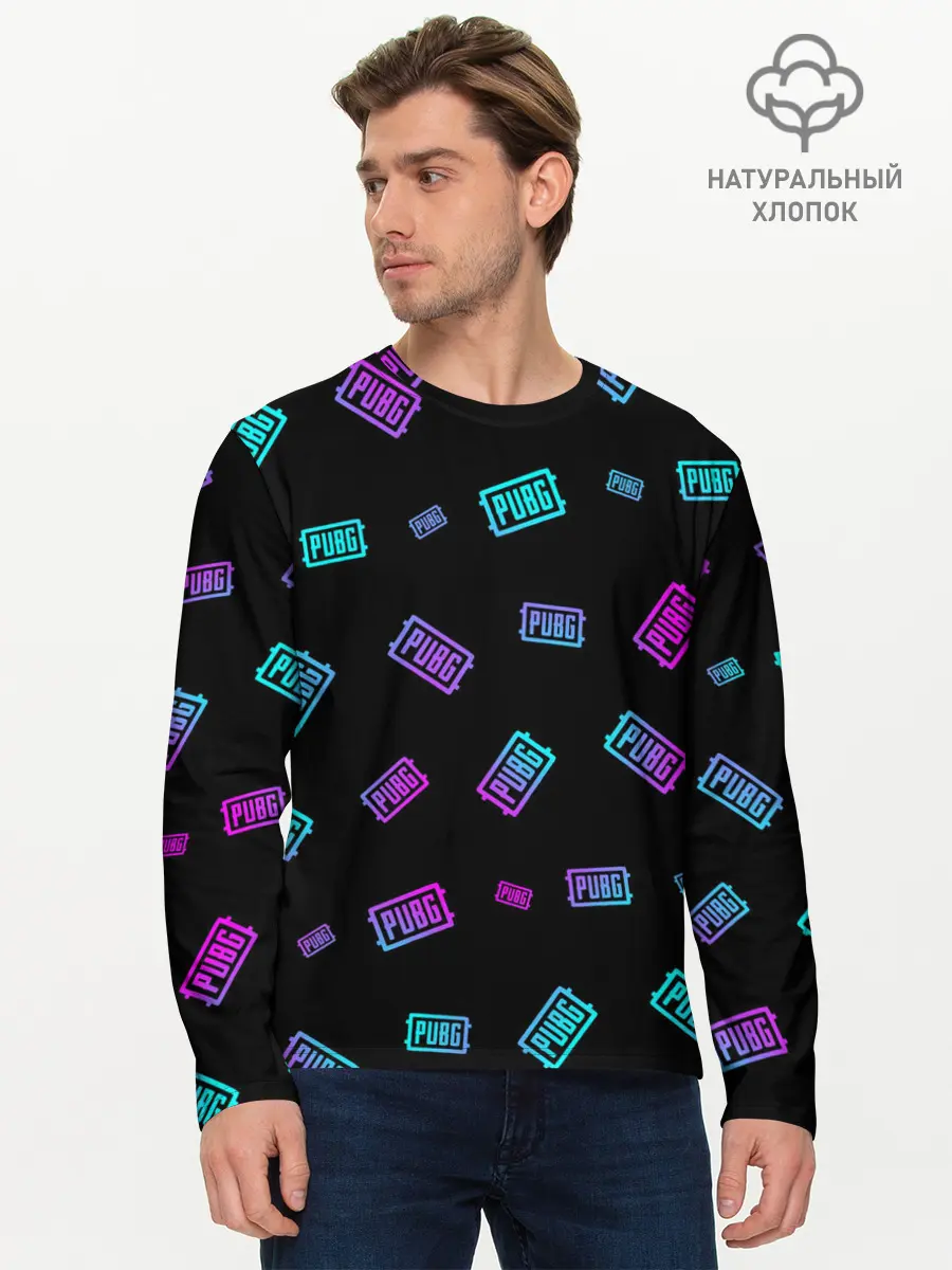Мужской лонгслив базовый / PUBG / ПАБГ (P007_P004ooo2726707, P004ooo2726707)