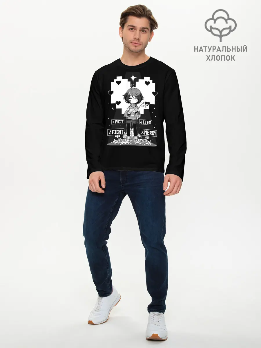 Мужской лонгслив базовый / UNDERTALE (P007_P004ooo2727265, P004ooo2727265)