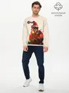Мужской лонгслив базовый / Новогодний кот (P007_P004ooo2728859, P004ooo2728859)