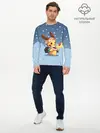 Мужской лонгслив базовый / Новогодний Пикачу (P007_P004ooo2728917, P004ooo2728917)