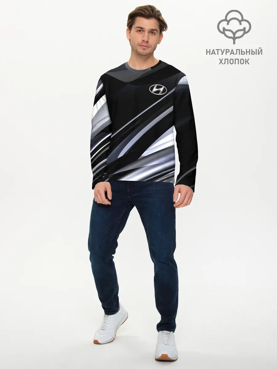 Мужской лонгслив базовый / Hyundai (P007_P004ooo2728141, P004ooo2728141)