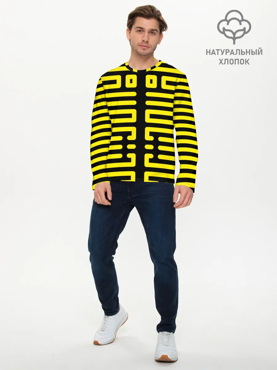 Мужской лонгслив базовый / полосы, линии, узор, (P007_P004ooo2728127, P004ooo2728127)