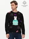 Мужской лонгслив базовый / Котик-антидепрессант (P007_P004ooo2728607, P004ooo2728607)