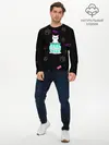 Мужской лонгслив базовый / Котик-антидепрессант (P007_P004ooo2728607, P004ooo2728607)