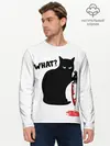 Мужской лонгслив базовый / What Cat (P007_P004ooo2729959, P004ooo2729959)