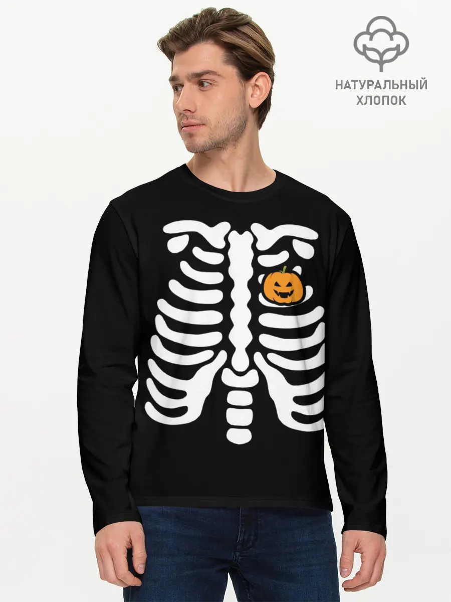 Мужской лонгслив базовый / Halloween (P007_P004ooo2729609, P004ooo2729609)