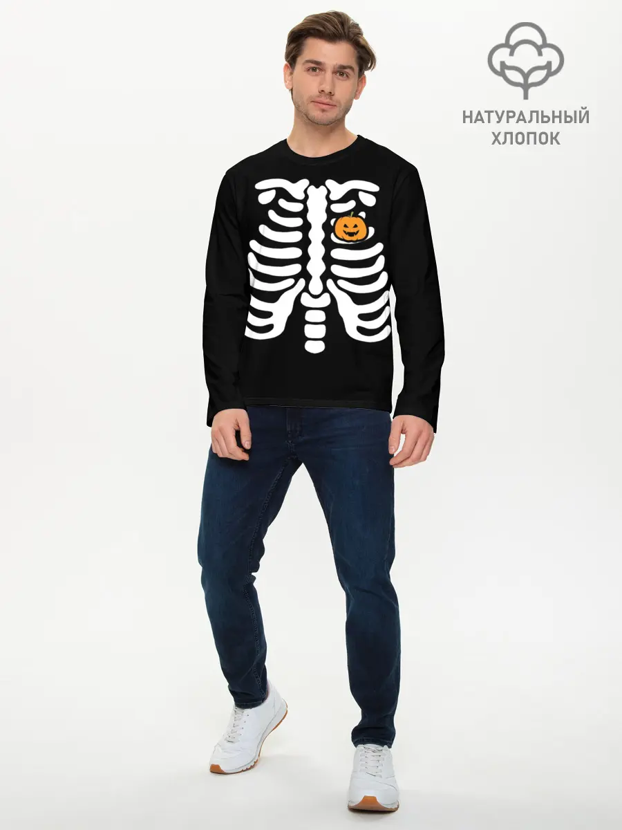Мужской лонгслив базовый / Halloween (P007_P004ooo2729609, P004ooo2729609)