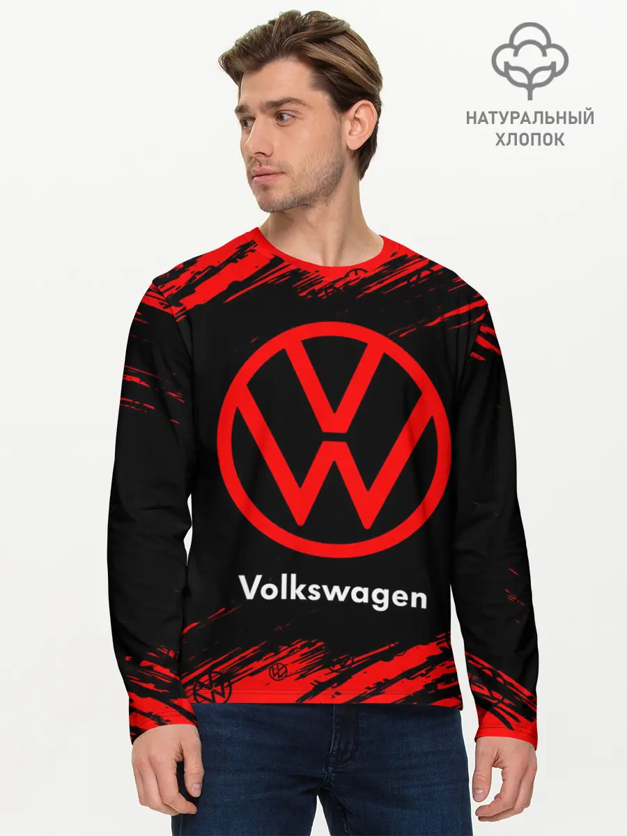 Мужской лонгслив базовый / VOLKSWAGEN / Фольксваген (P007_P004ooo2731917, P004ooo2731917)