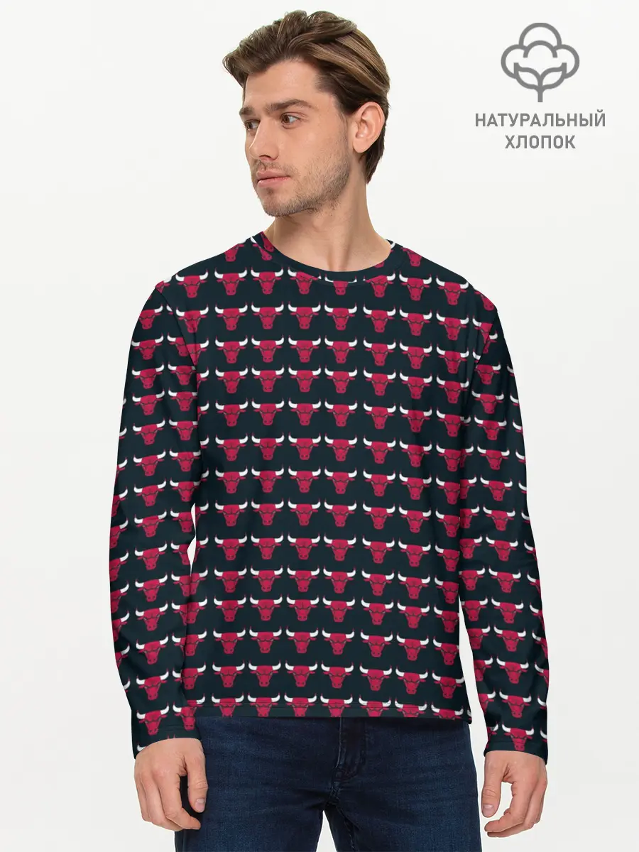 Мужской лонгслив базовый / Bulls (P007_P004ooo2734383, P004ooo2734383)